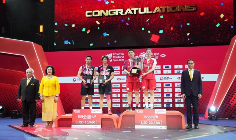 โตโยต้า ร่วมแสดงความยินดีกับนักตบลูกขนไก่ไทยที่